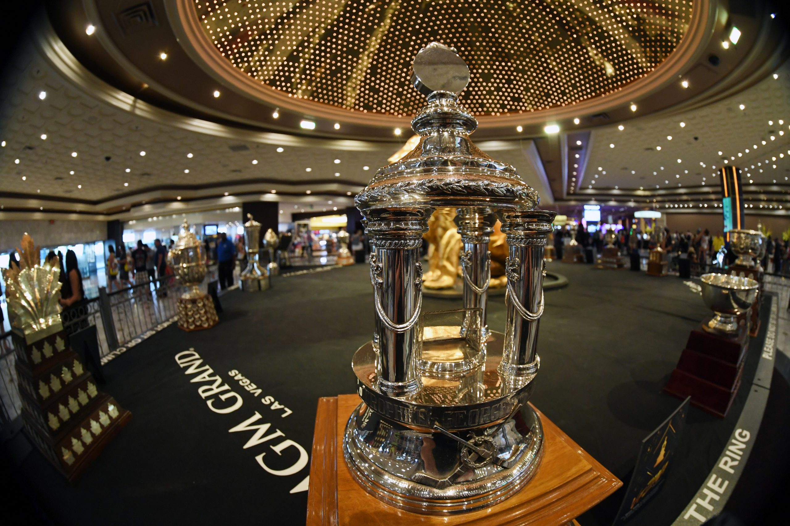 NHL Trophies Displayed At MGM Grand Hotel & Casino Ahead Of The 2019 NHL Awards